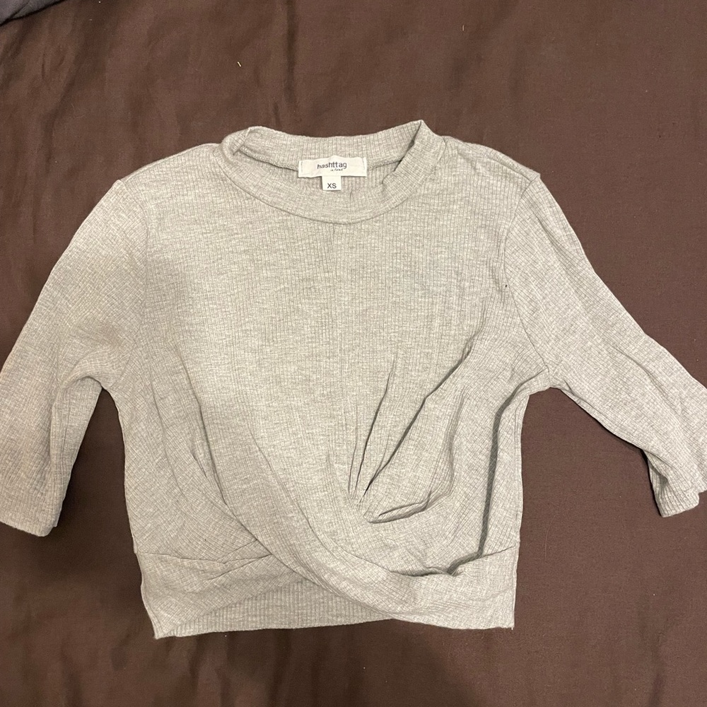 Hashtag 3/4 crop top